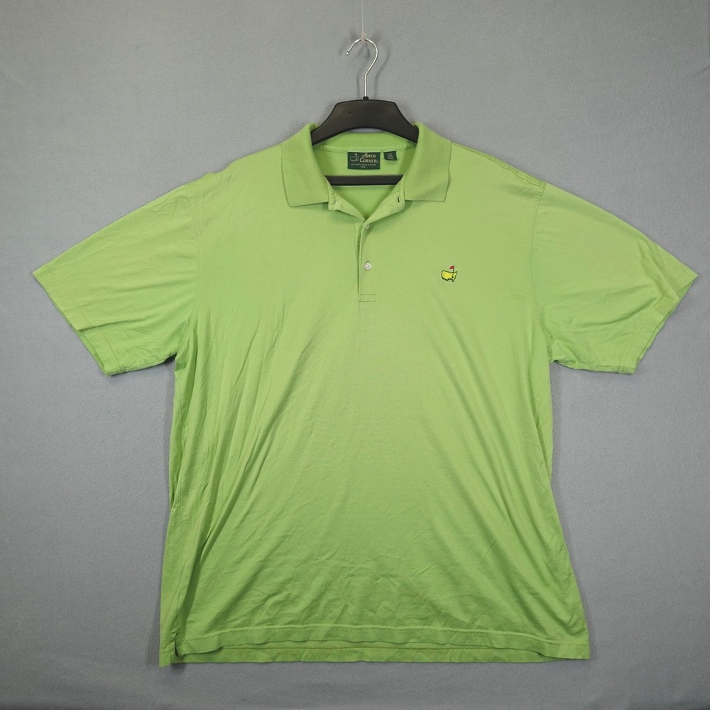 Amen Corner Polo Shirt Mens XXL Green Masters Golf Pima Cotton Short Sleeve 5501